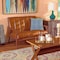 Baxton Studio Nikko Mid-century Modern Tan Faux Leather and Walnut Brown finished Wood Loveseat 175-10975-Zoro - alternate 4